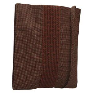 Authentic HERMES Her Line Shoulder Bag Canvas Brown